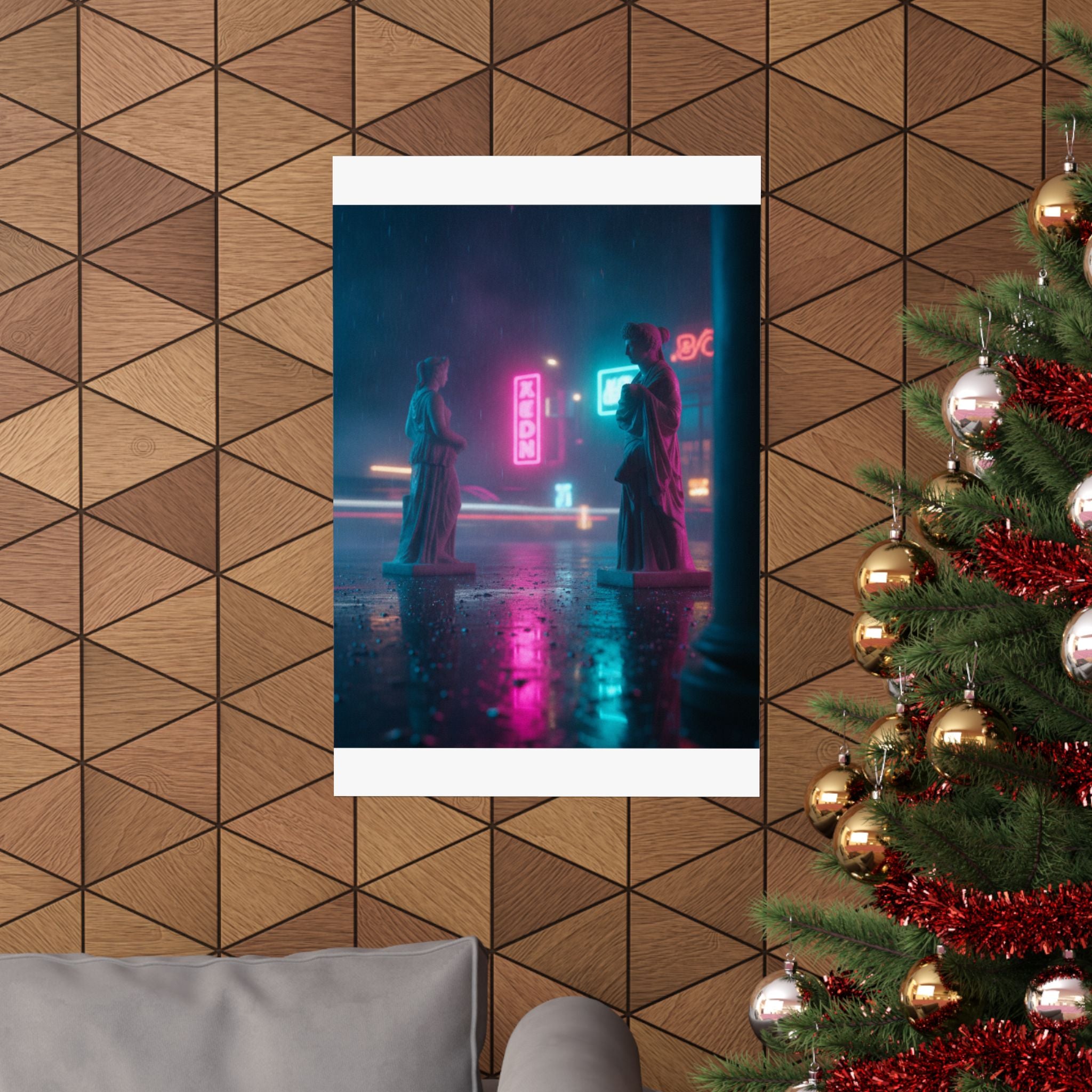 Neon Noir — Person — Matte Poster