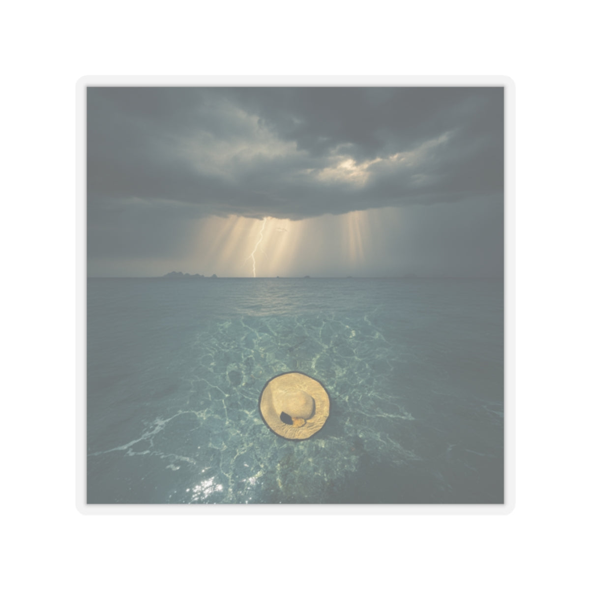 Dramatic Storm kiss-cut sticker by Zukkay