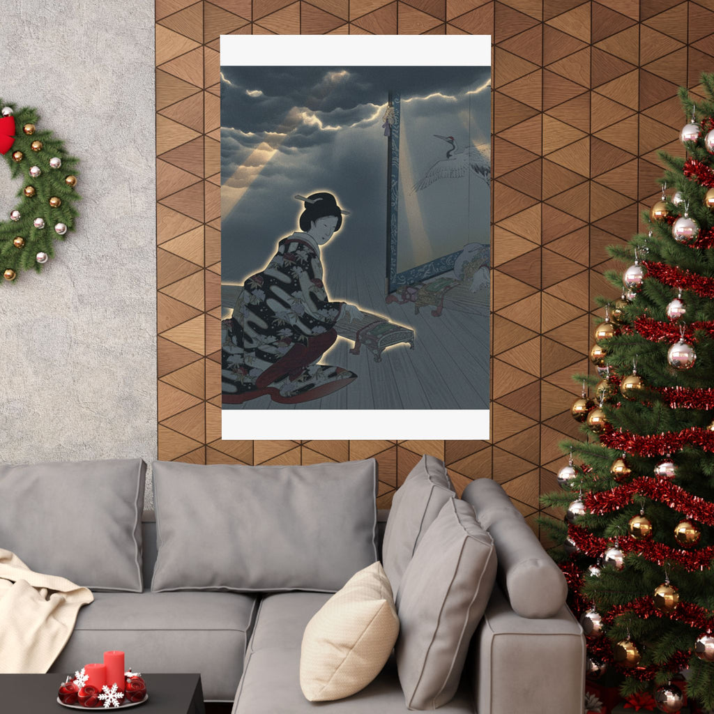 Dramatic Storm — Chiyoda Castle (Album Of Women) — Matte Poster