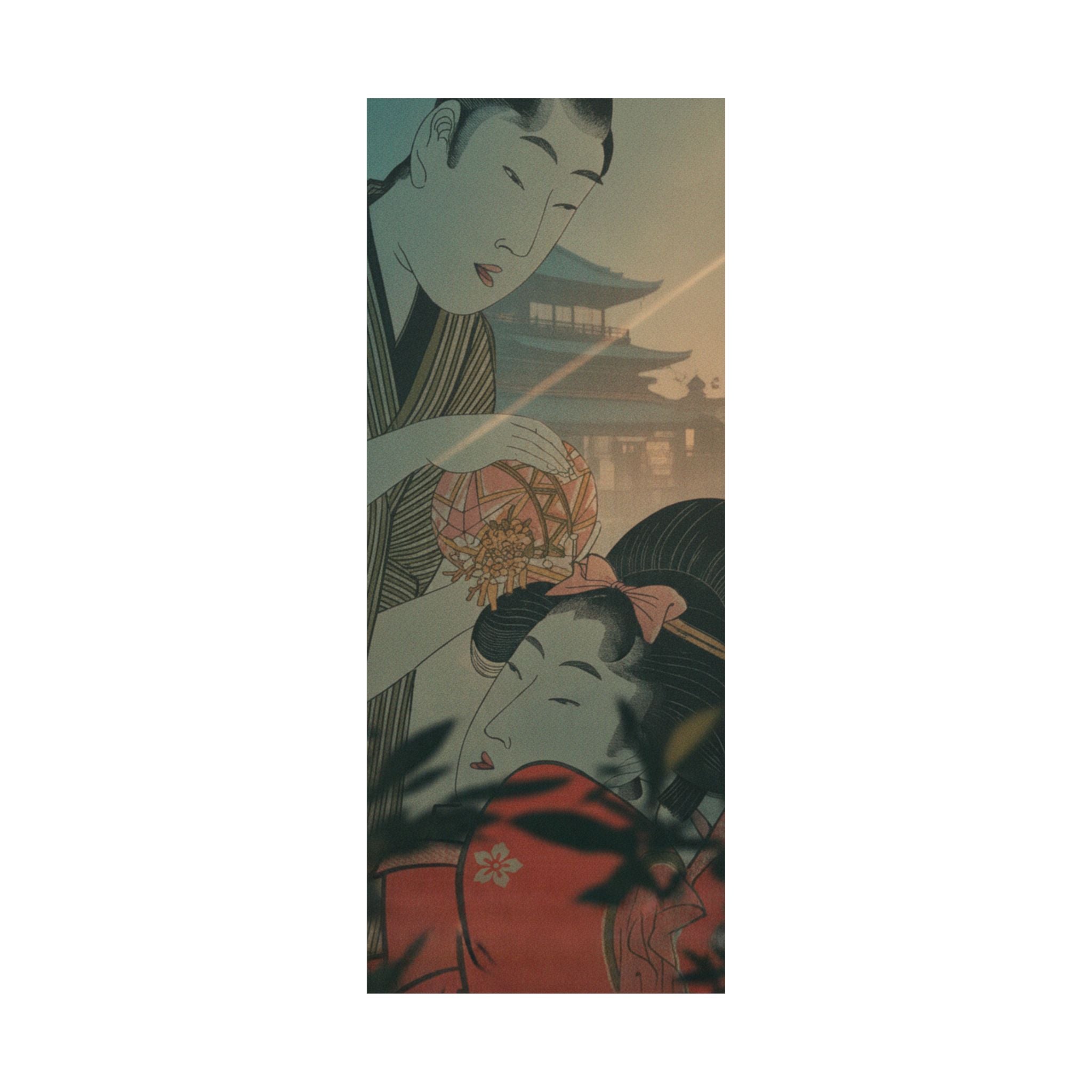 Cinematic — Man And Young Woman With A Ball — Matte Poster