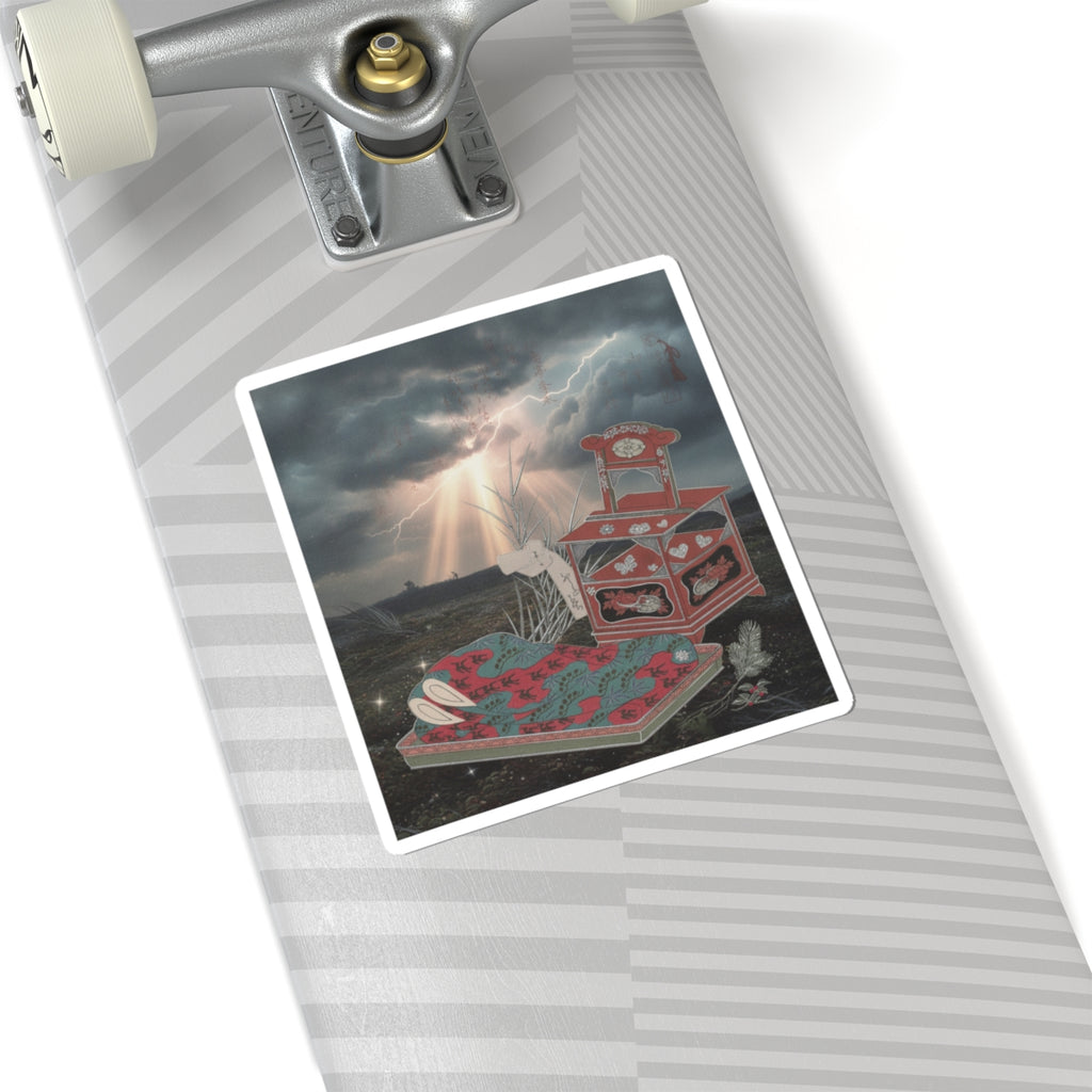 Dramatic Storm — Cabinet For The Toilet And Bed-Clothes — Kiss-Cut Sticker