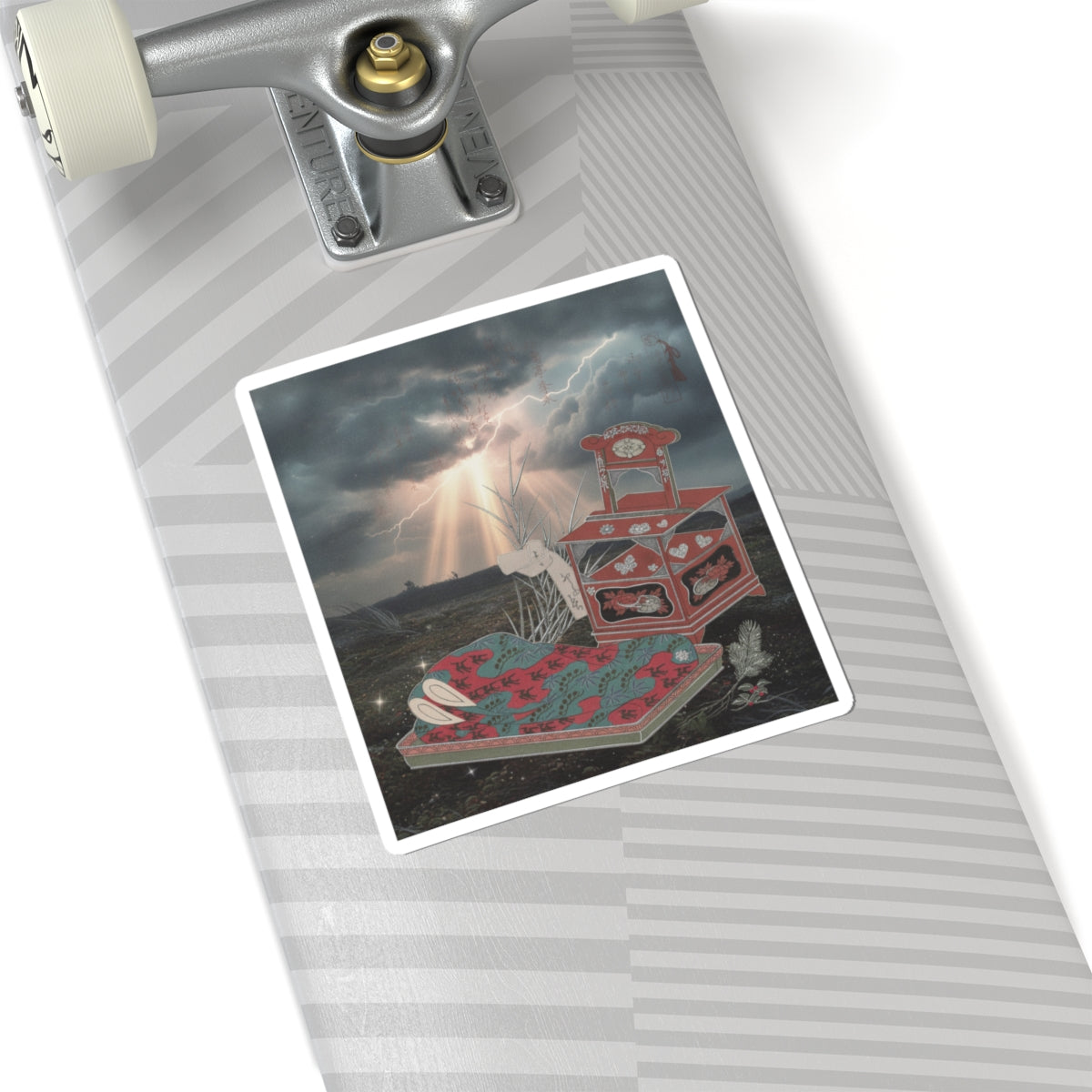 Dramatic Storm — Cabinet For The Toilet And Bed-Clothes — Kiss-Cut Sticker
