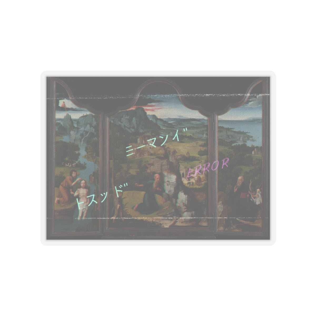 Glitch Culture kiss-cut sticker by Zukkay