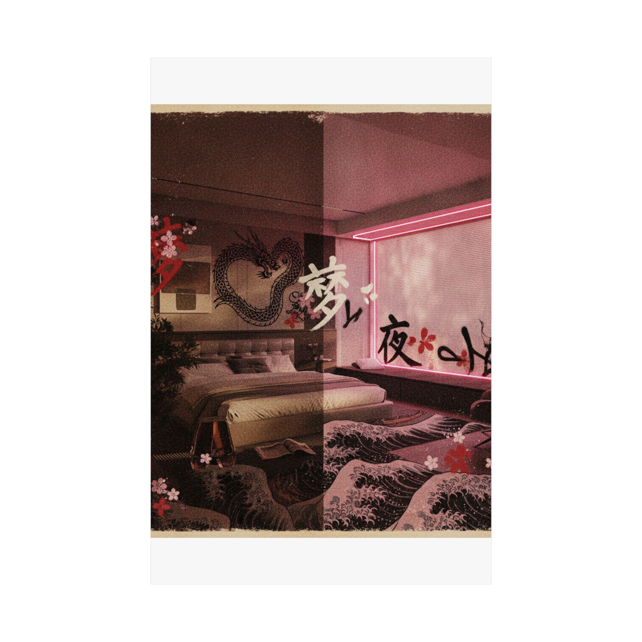 Japanese Street — Bedroom — Matte Poster