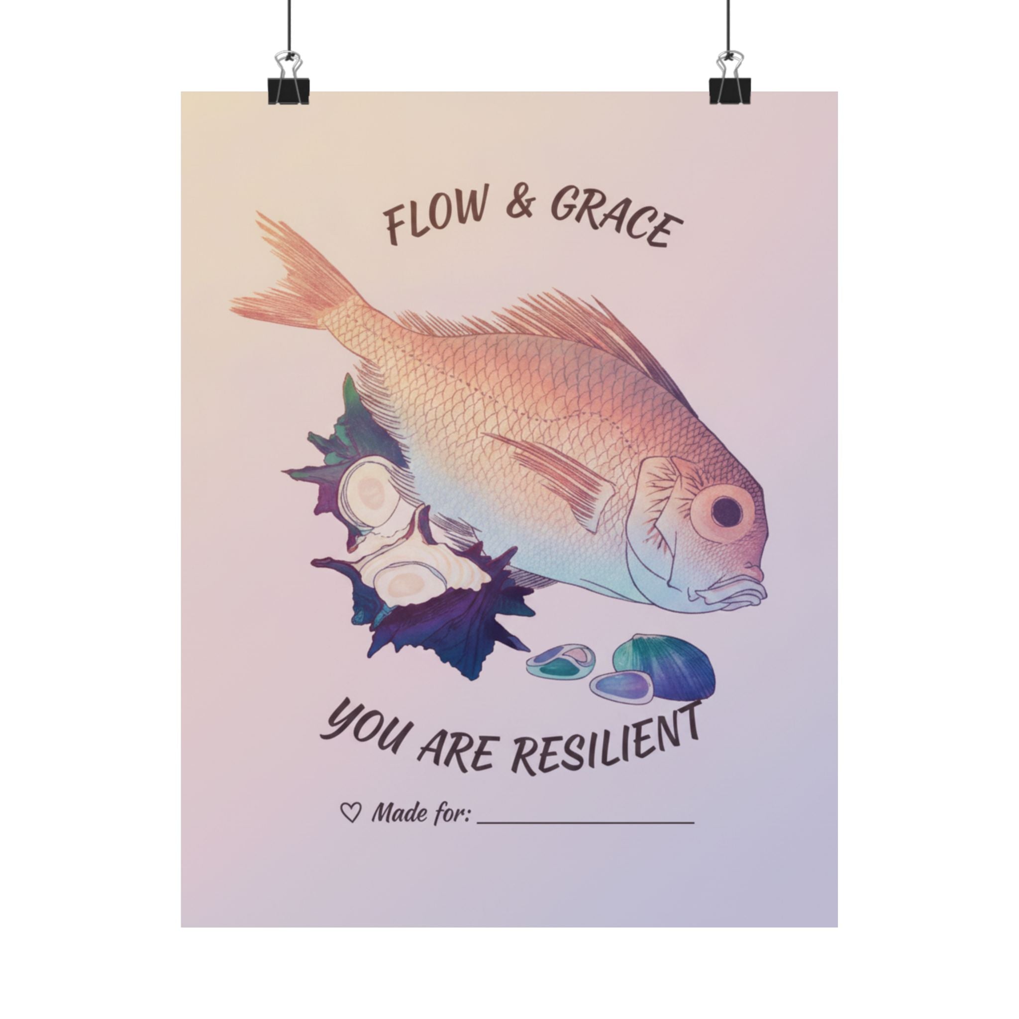 Affirmation — Tai Fish And Top-Shells — Matte Poster