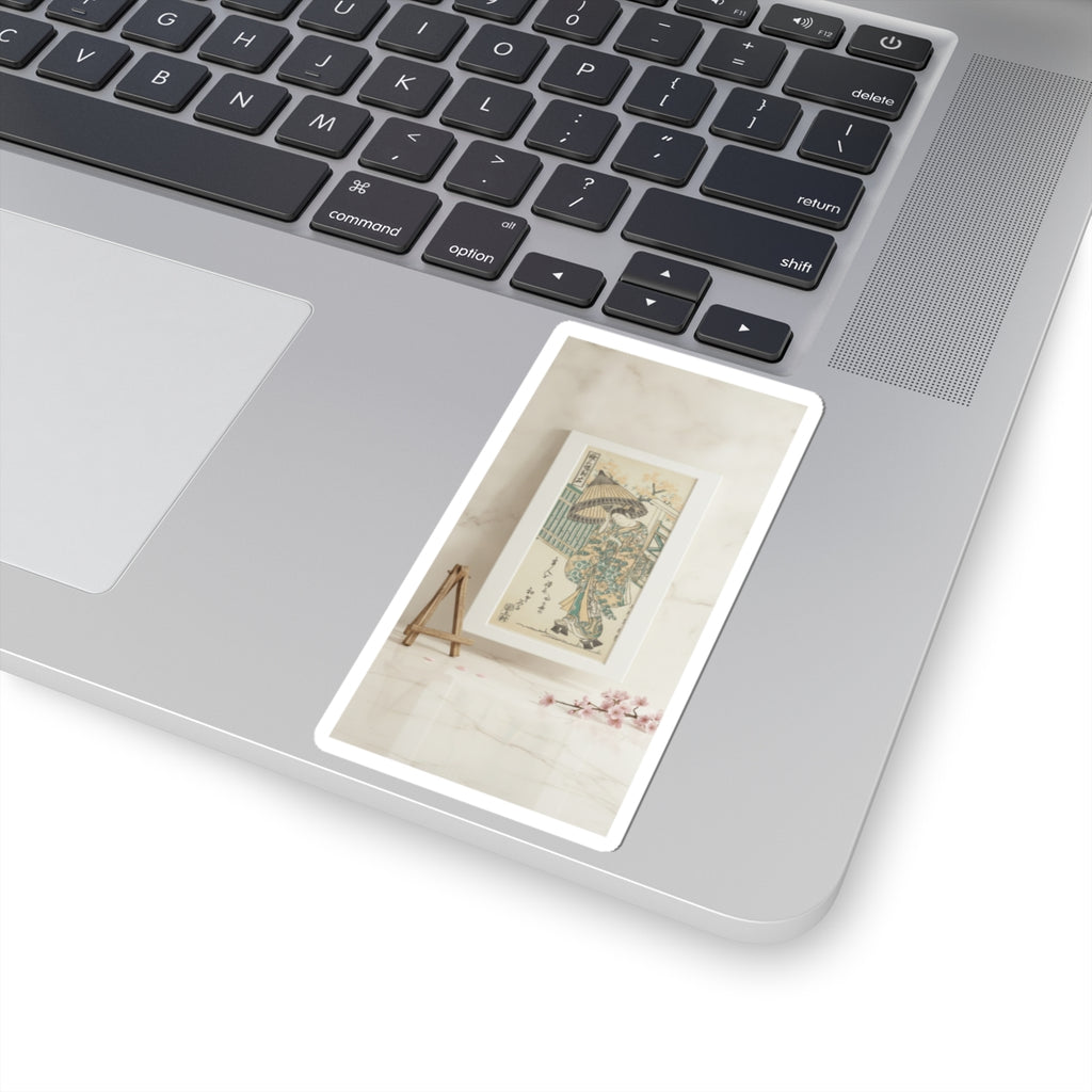 Product Marketing — Young Lady With Parasol — Kiss-Cut Sticker