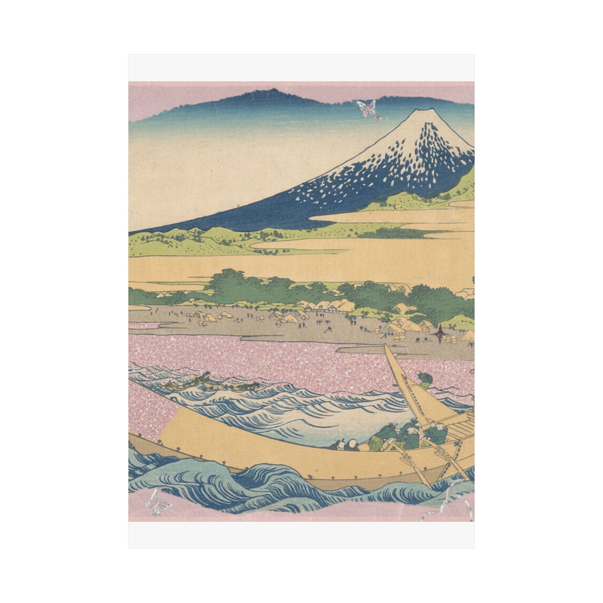 Scenic Nature — Tago Bay Near Ejiri On The Tōkaidō (Tōkaidō Ejiri Tago No Ura Ryaku Zu), From Th — Matte Poster