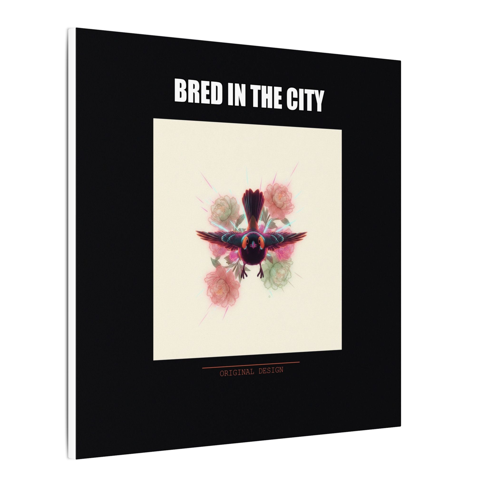 BRED IN THE CITY Flying Bird & Roses Matte Canvas