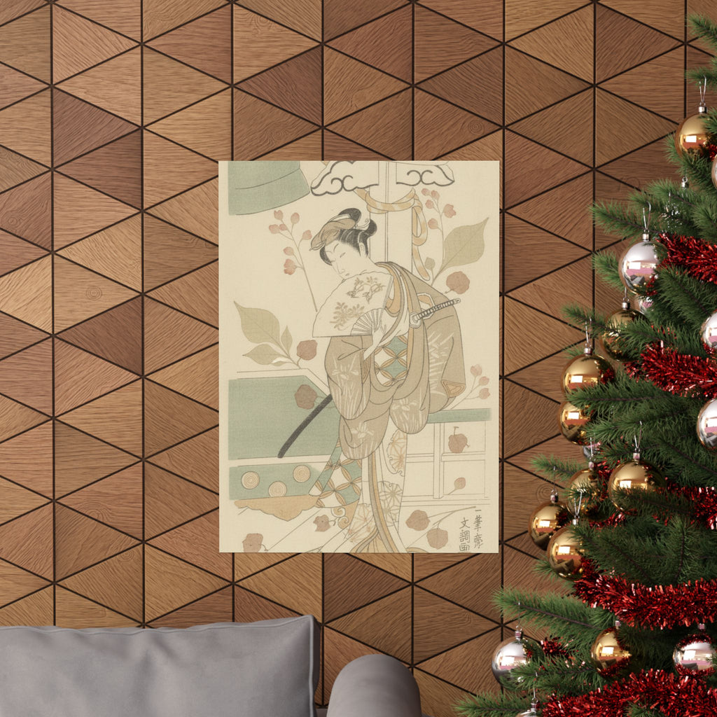 Botanical — The Actor Ichikawa Uzayemon Ix 1724–1785 In A Female Role — Matte Poster