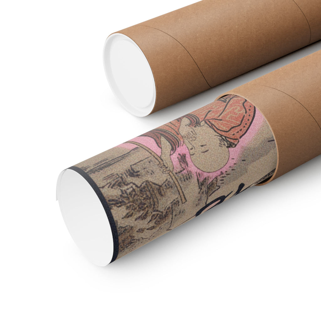 Japanese Street — A Day In Winter; Two Ladies And A Child In A Garden — Matte Poster