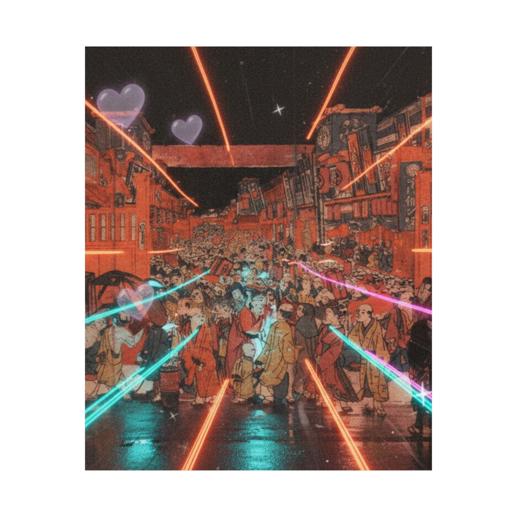 Fast Furious — Sakaichō Fukiyachō Kaomise Yoshibai No Zu — Matte Poster