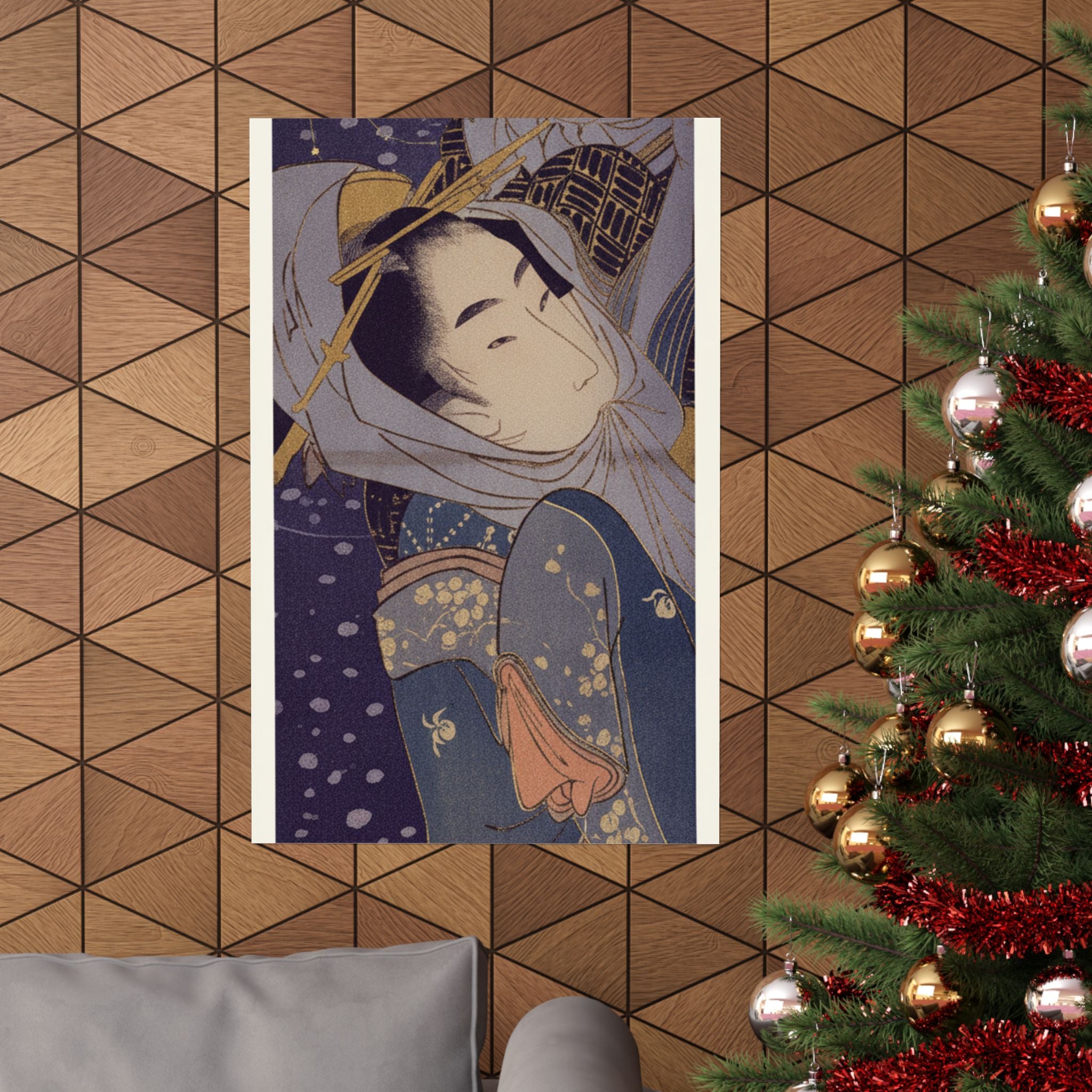 Celestial — Girl And Lover In Snow — Matte Poster