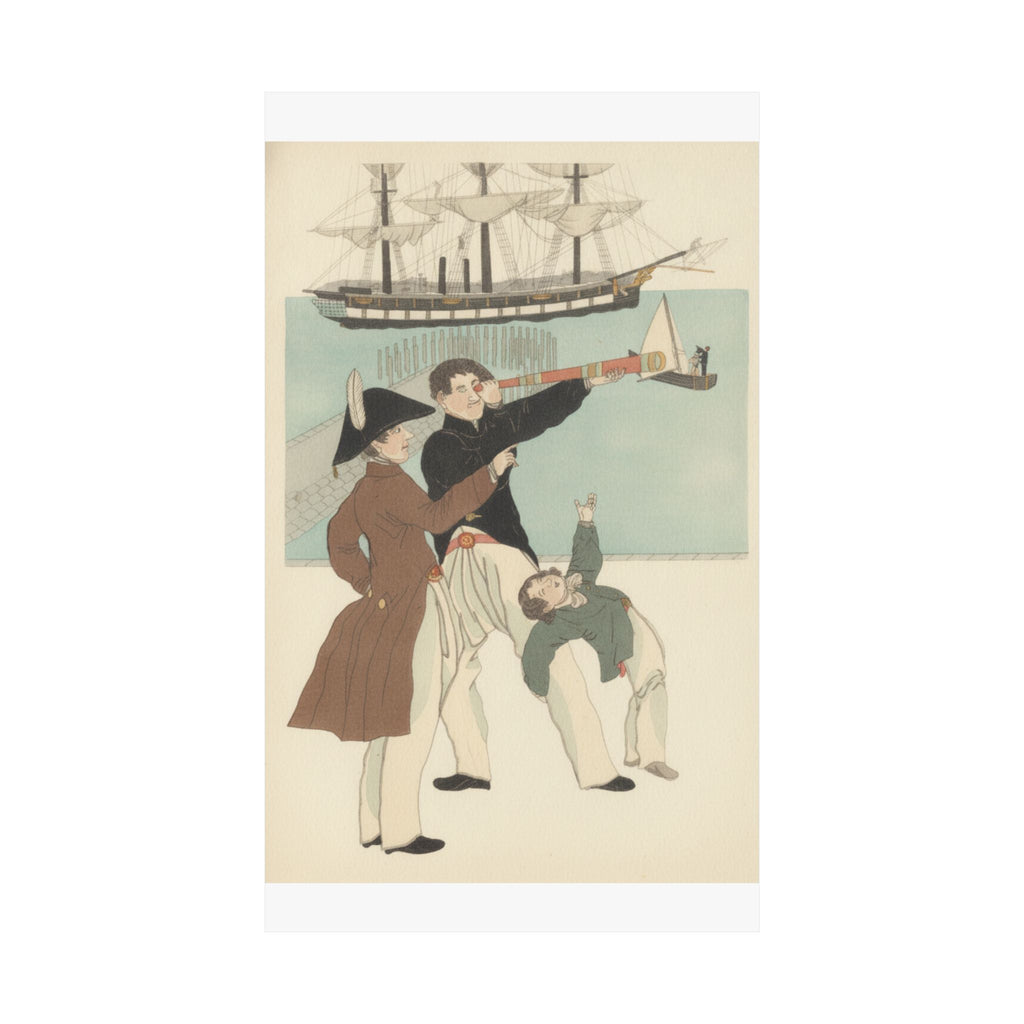 Botanical — Russians Enjoying A Holiday In Yokohama (Yokohama Kyūjitsu Roshiajin Yūkō) — Matte Poster