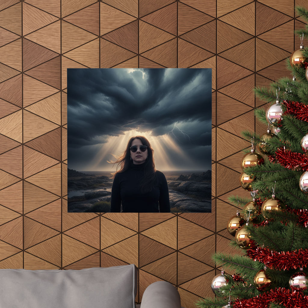 Dramatic Storm — Person — Matte Poster