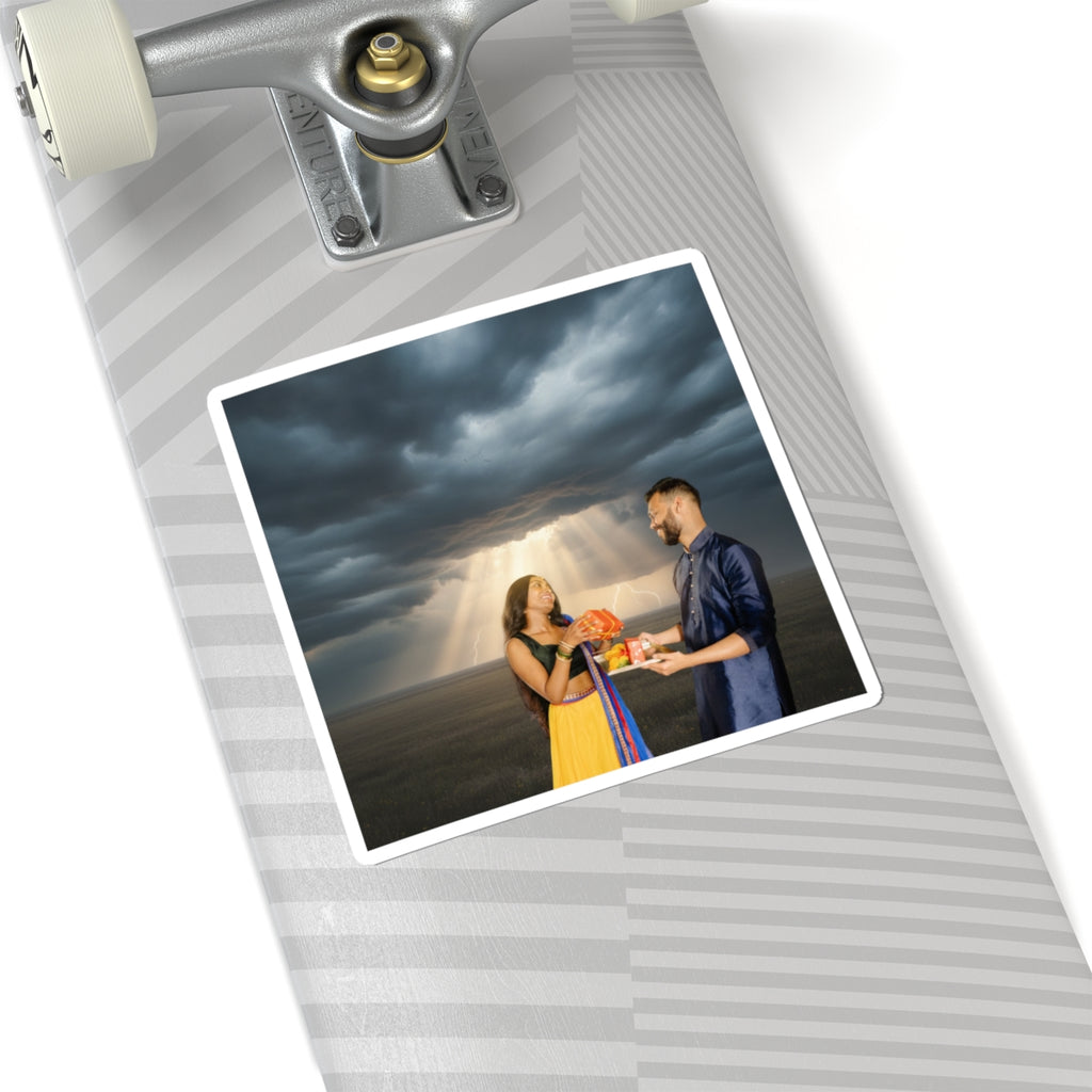 Dramatic Storm — Person — Kiss-Cut Sticker