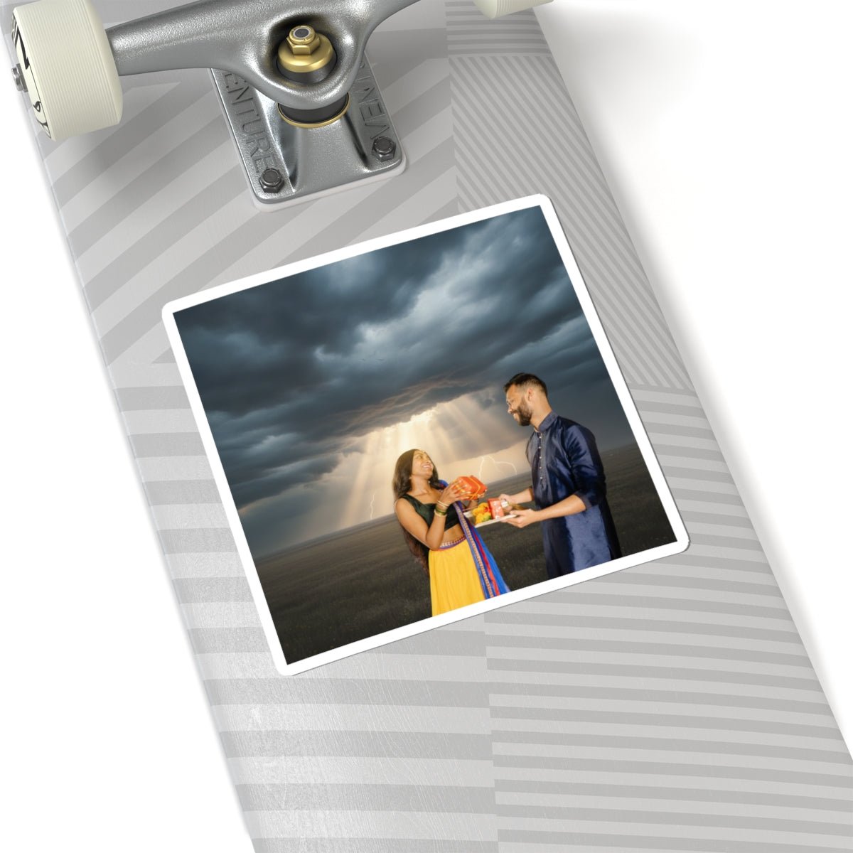 Dramatic Storm — Person — Kiss-Cut Sticker