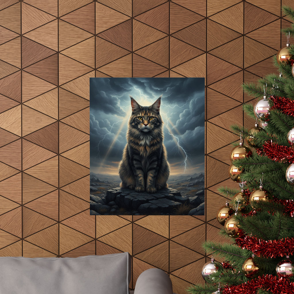 Dramatic Storm — Cat — Matte Poster