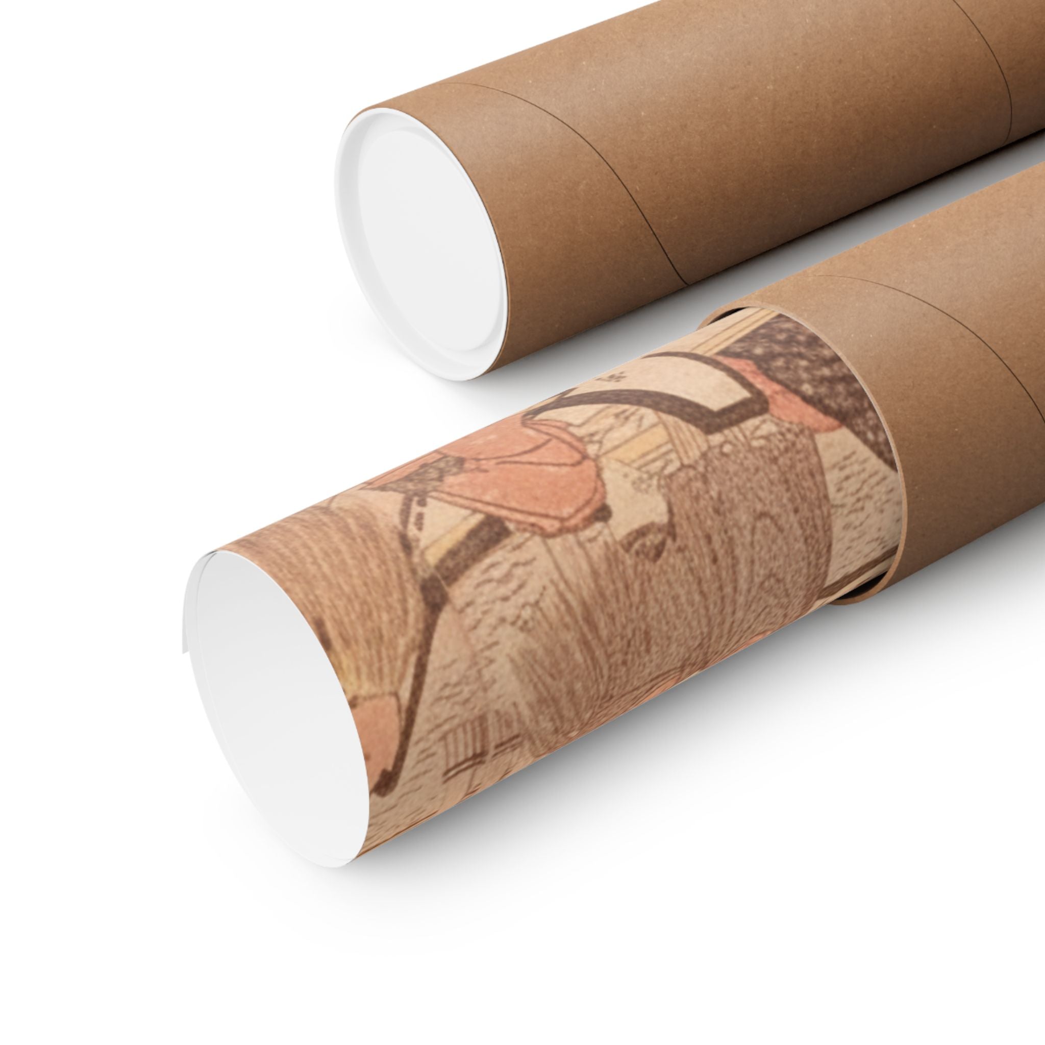 Southern Sunset — Fishing Boats With Nets Under Ryōgoku Bridge — Matte Poster
