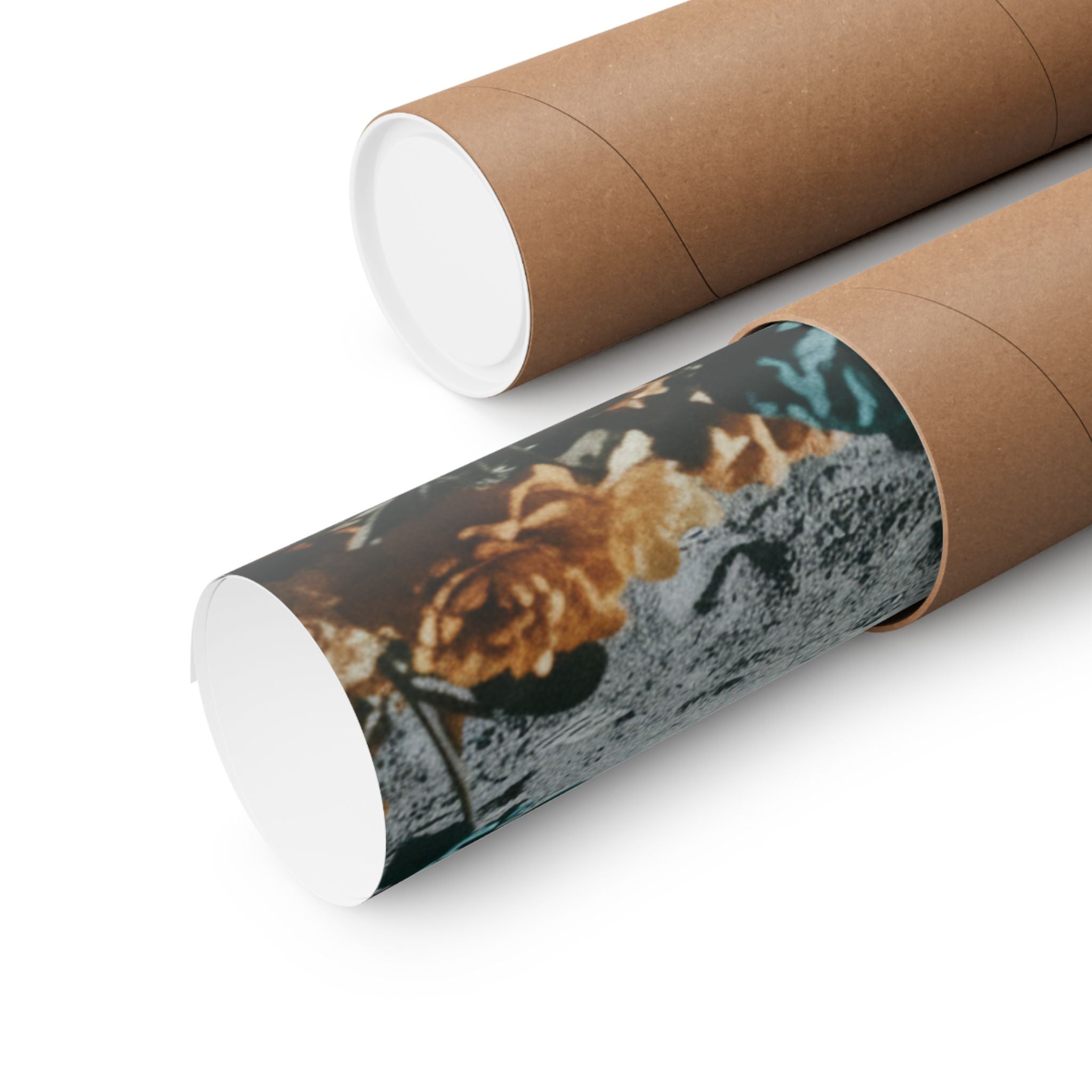 Astronaut Moon Landing in Bloom Surreal Space Poster