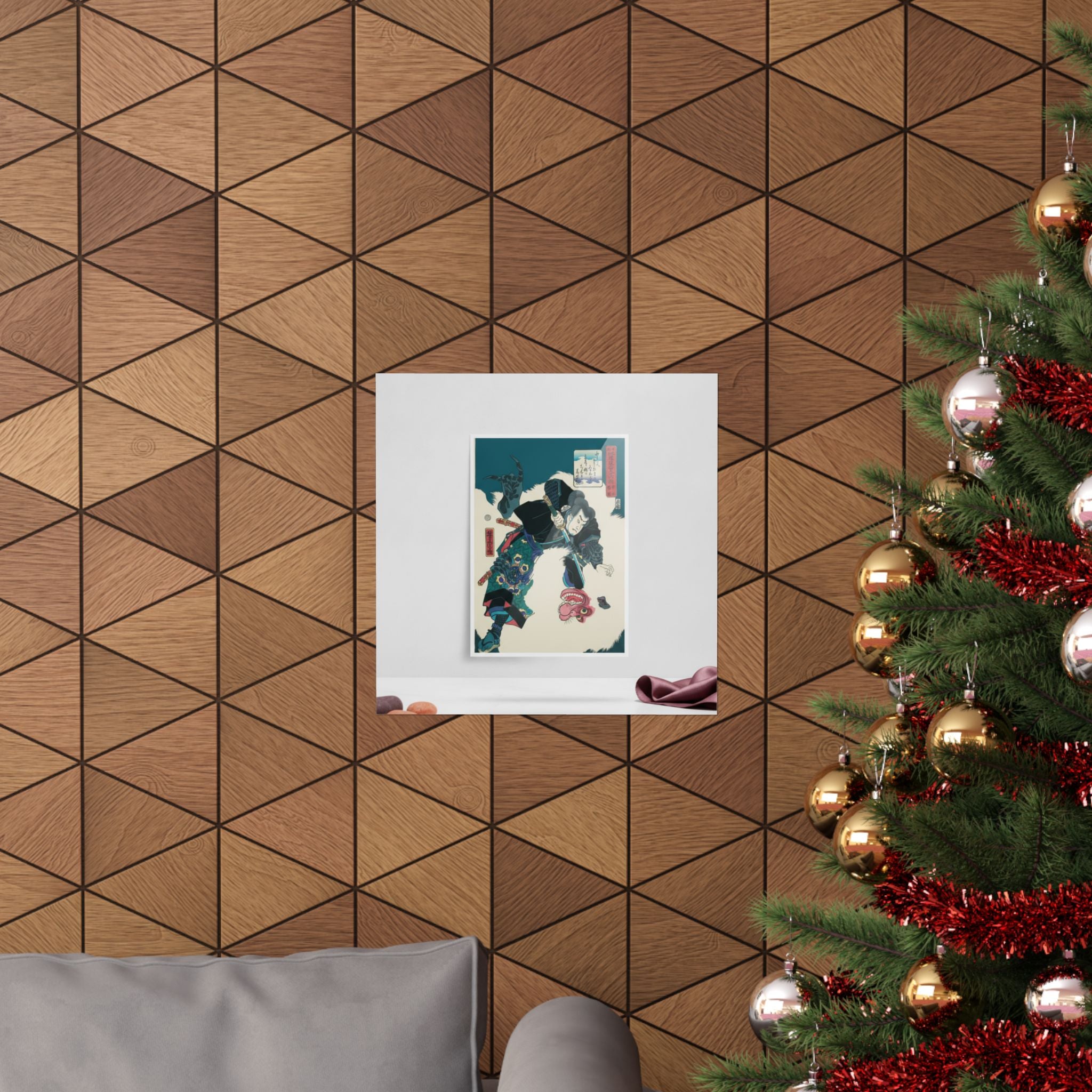 Product Marketing — The Warrior Slaying The Giant White Hihi — Matte Poster