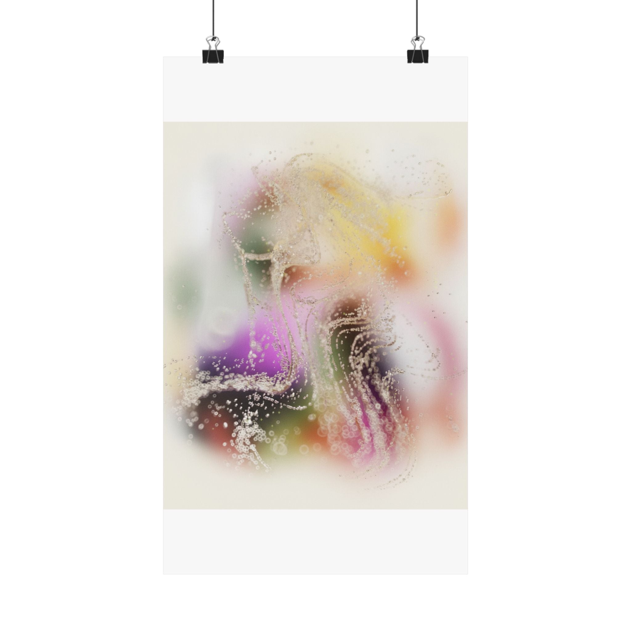 Dreamy Blurred Colour Cloud Abstract Art Poster