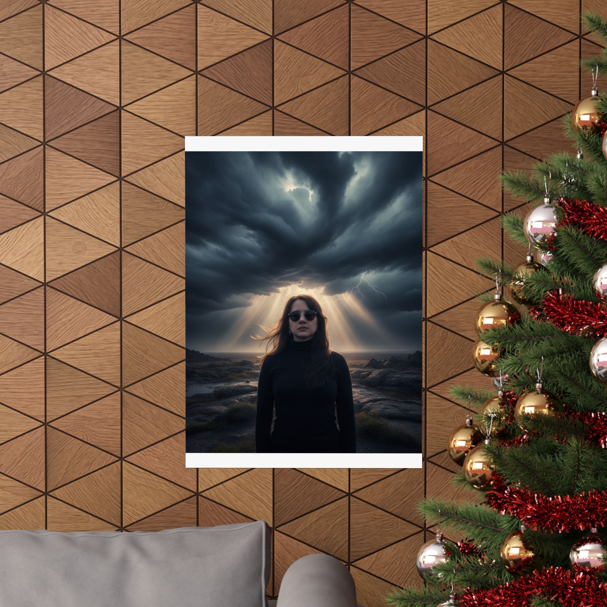 Dramatic Storm — Person — Matte Poster