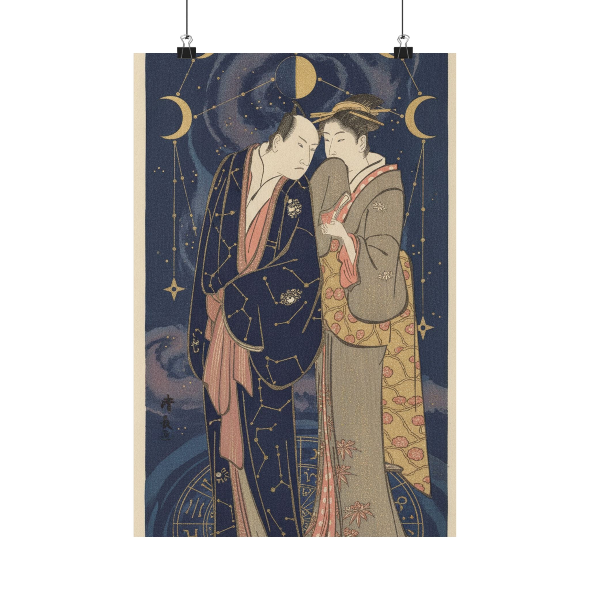 Celestial — Ichikawa Yaozo Iii With A Lady — Matte Poster