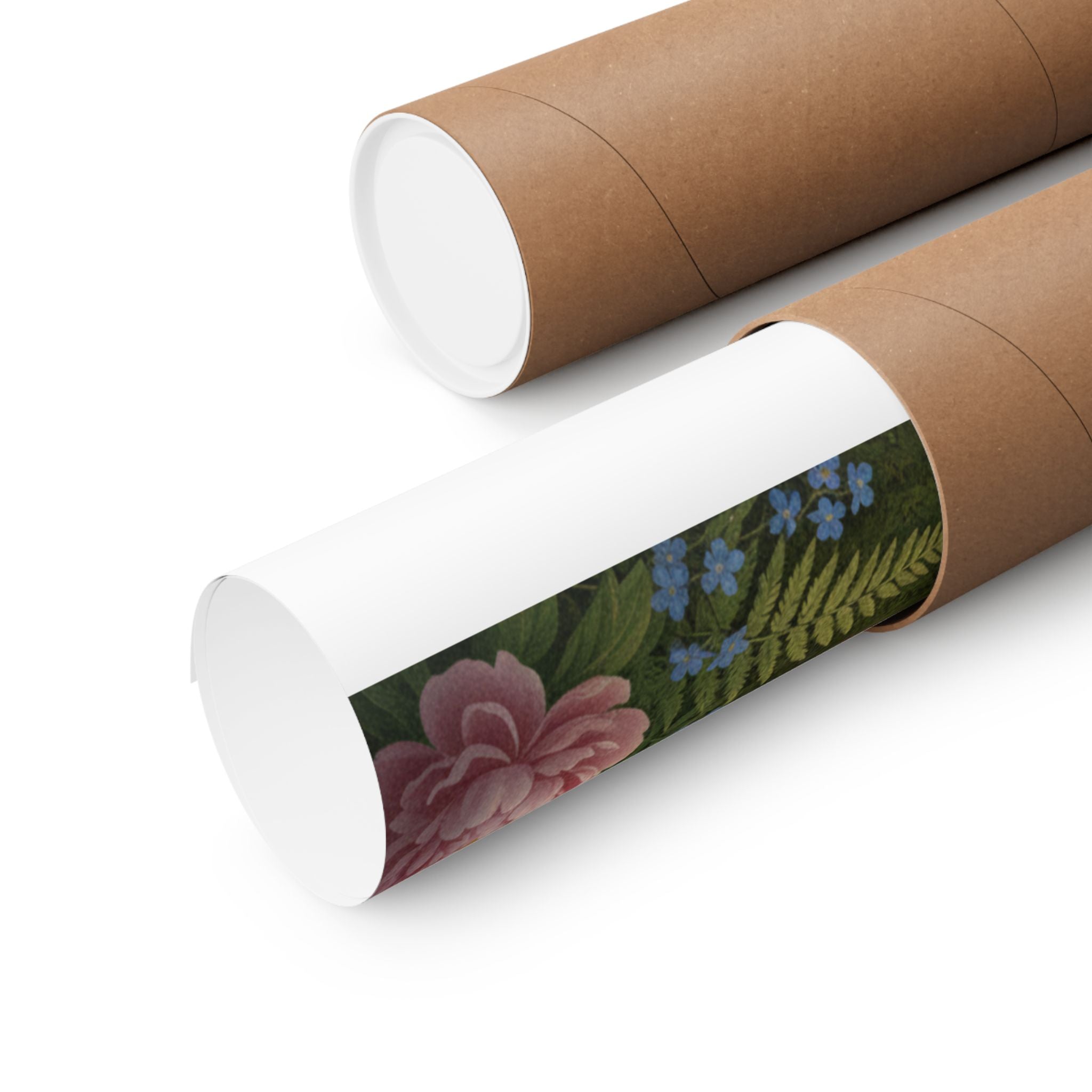 Scenic Nature — Red Lacquer Box And Water-Pot — Matte Poster