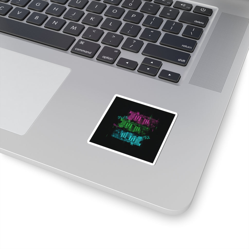 Glitch Culture — Cityscape — Kiss-Cut Sticker