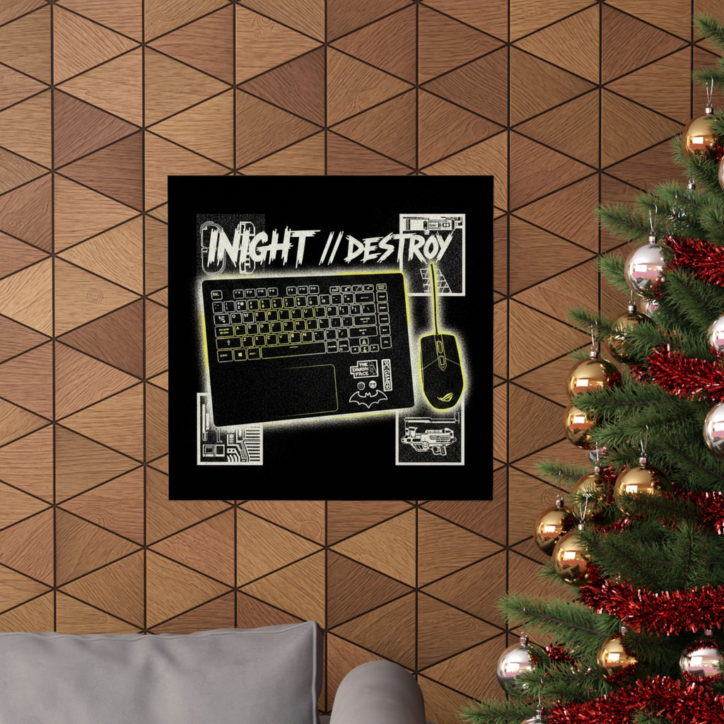 Streetwear Collage — Keyboard — Matte Poster