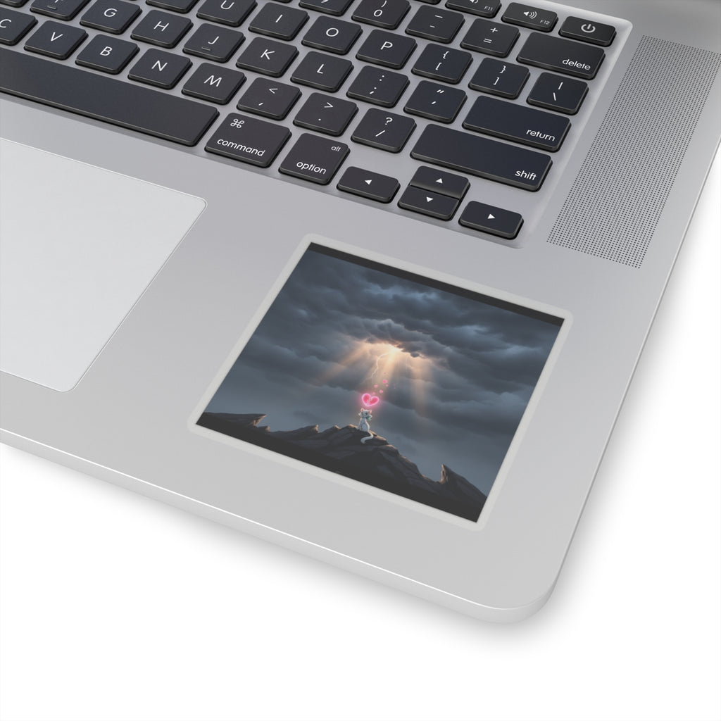 Dramatic Storm — Cat — Kiss-Cut Sticker