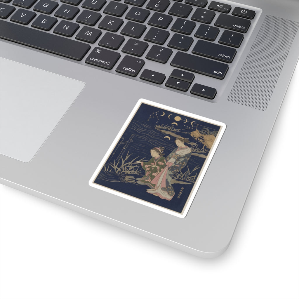 Celestial — Two Young Ladies At The Shore — Kiss-Cut Sticker