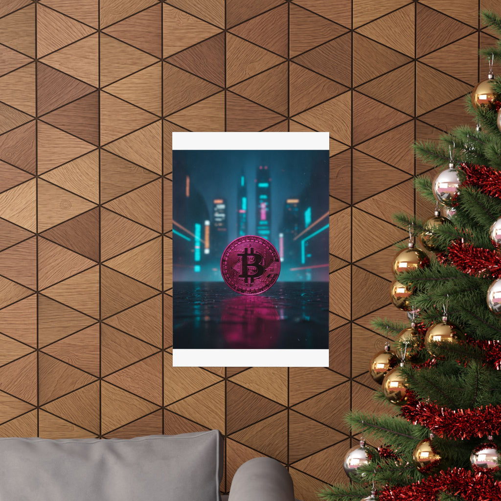 Neon Noir — Coin — Matte Poster