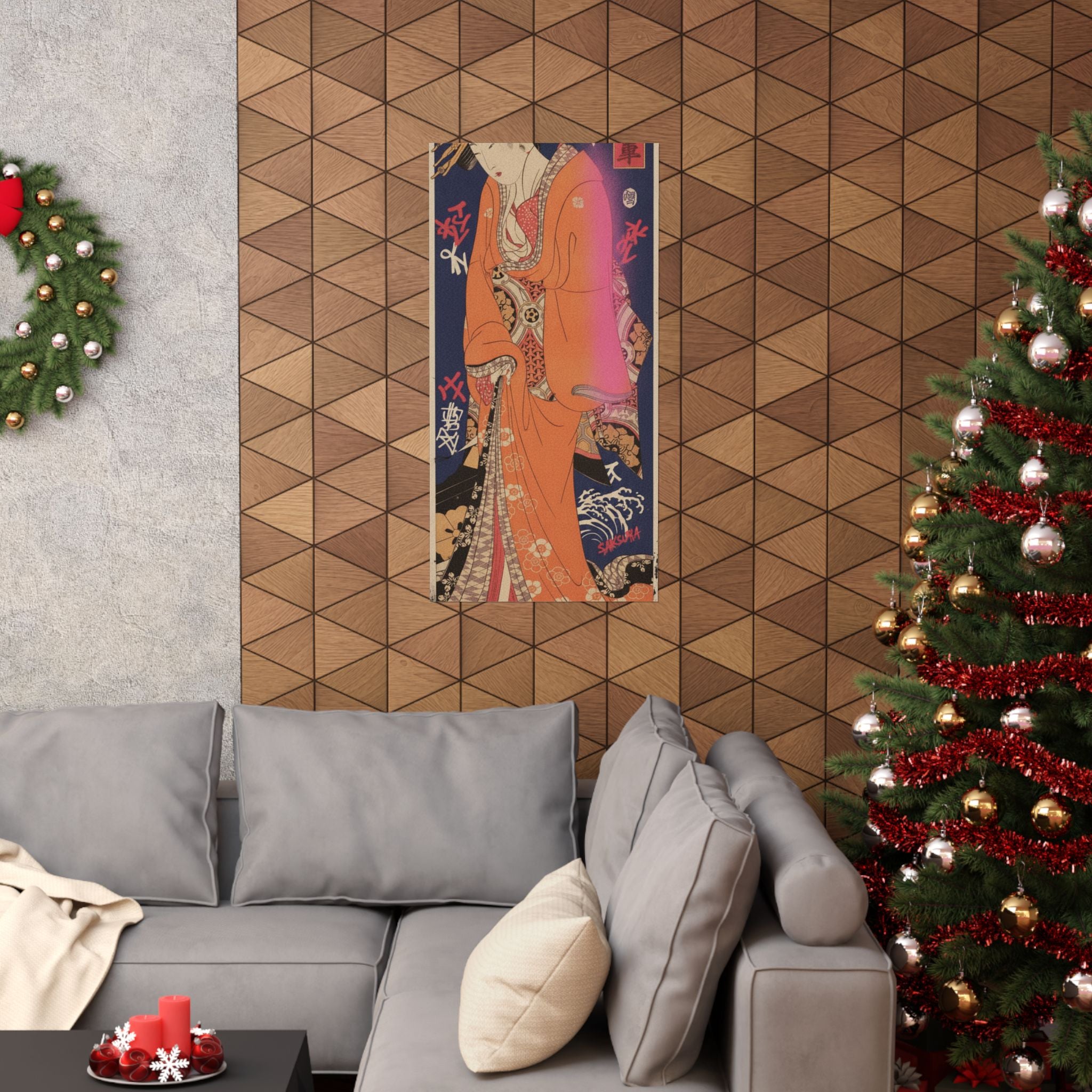 Japanese Street — Geisha, Probably A Singing Girl — Matte Poster