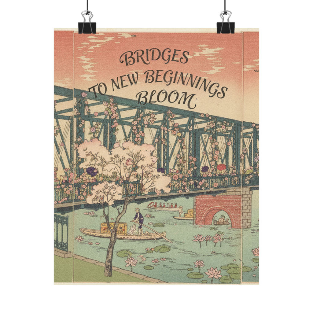 Affirmation — Illustration Of The Opening Of Azuma Bridge In Tokyo (Tokyo Meisho No Uchi Azuma — Matte Poster