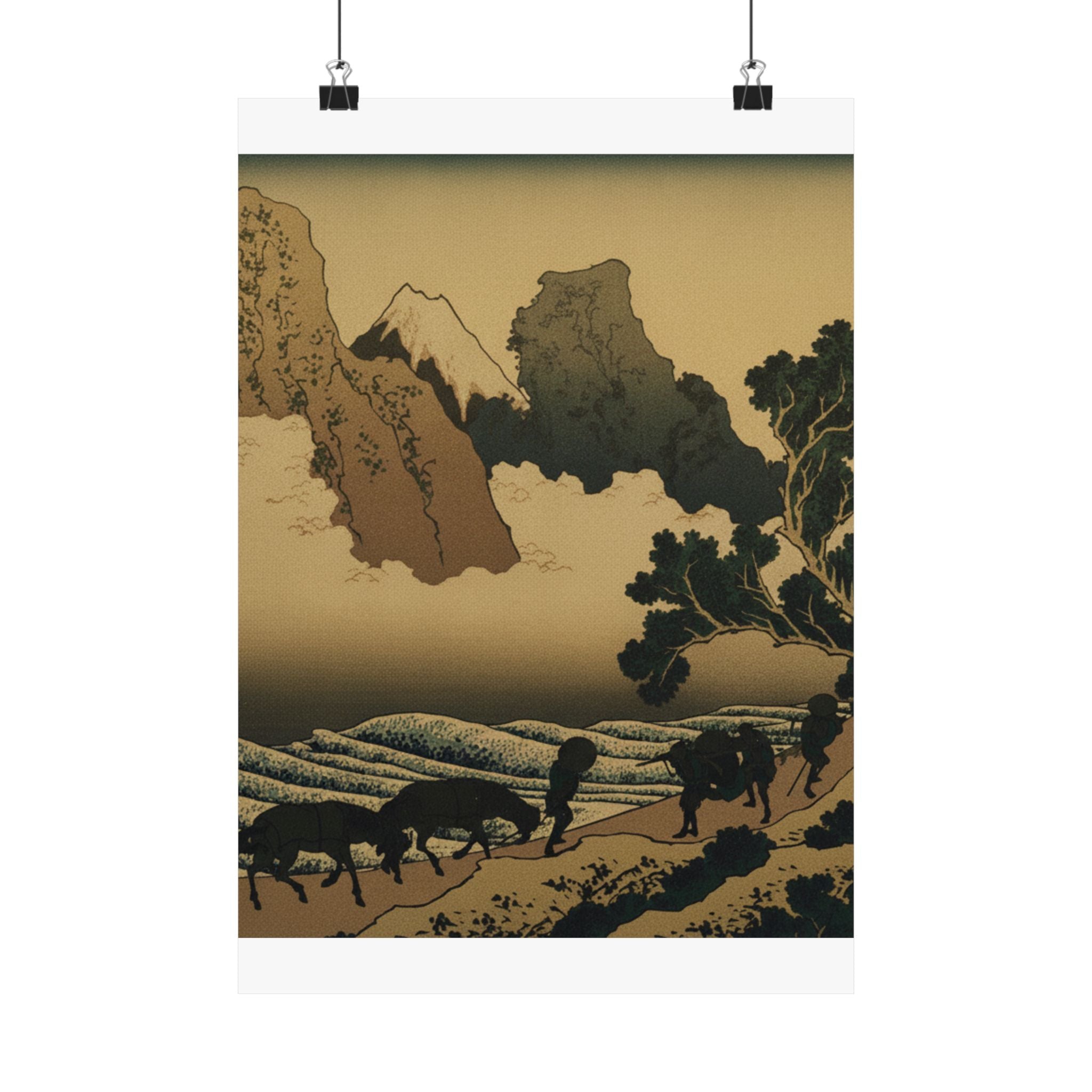 Scenic Nature — View From The Other Side Of Fuji From The Minobu River (Minobugawa Ura Fuji), Fr — Matte Poster