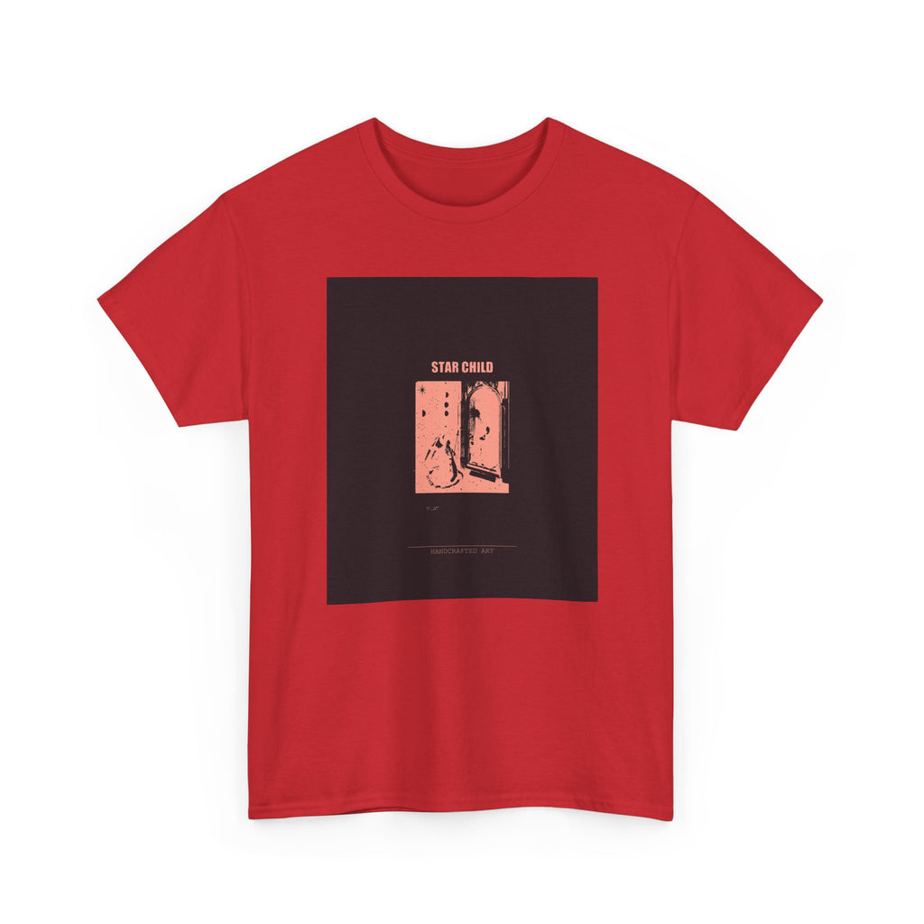 STAR CHILD Coral Duotone Screen Print Graphic Tee