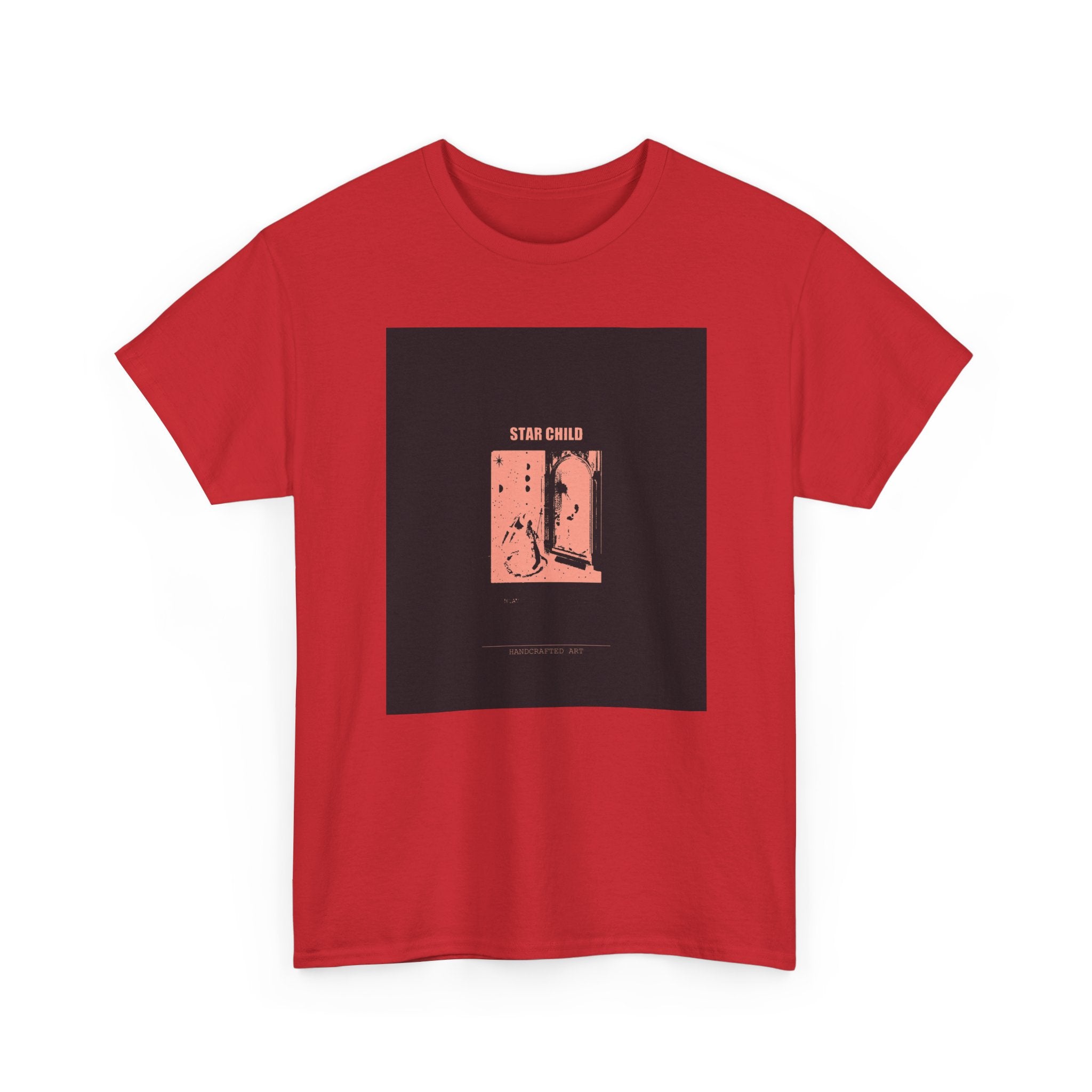 STAR CHILD Coral Duotone Screen Print Graphic Tee