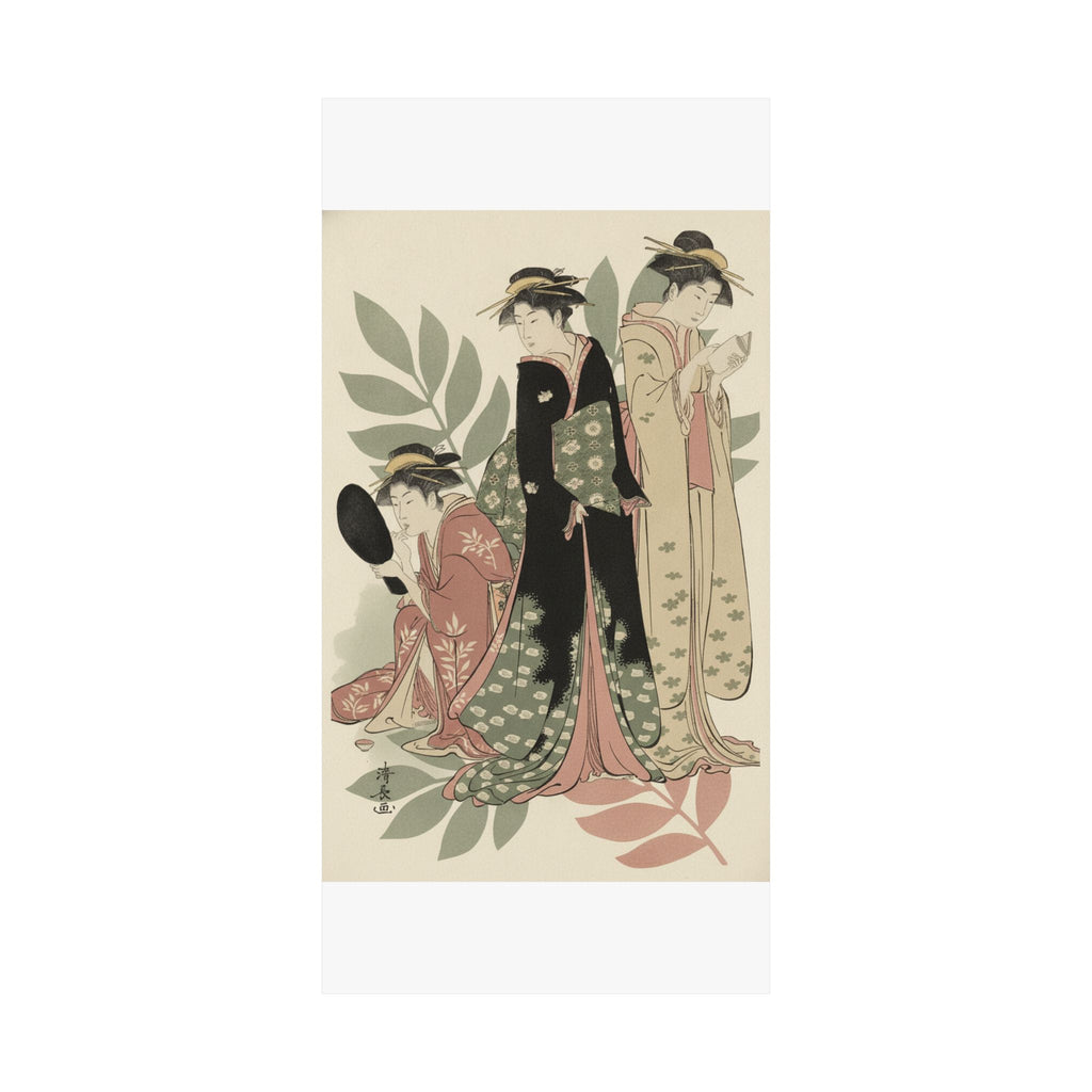 Botanical — Three Geishas Of Tachibana Street In Their Room — Matte Poster