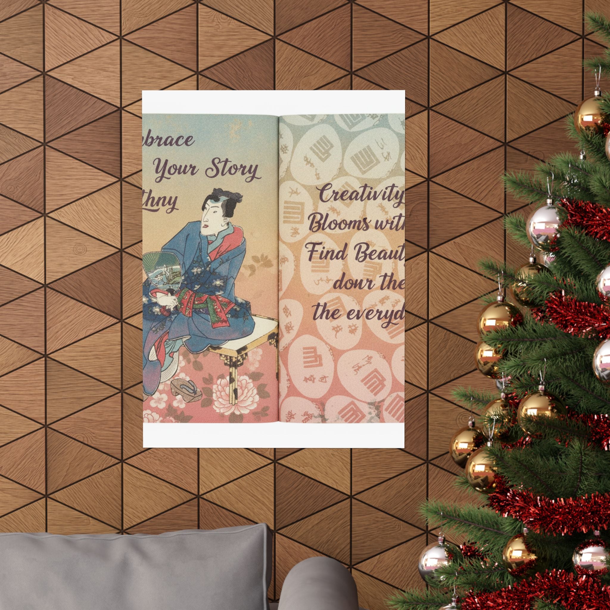 Affirmation — A Fraudulent Murasaki’S Rustic Genji  By Ryūtei Tanehiko — Matte Poster