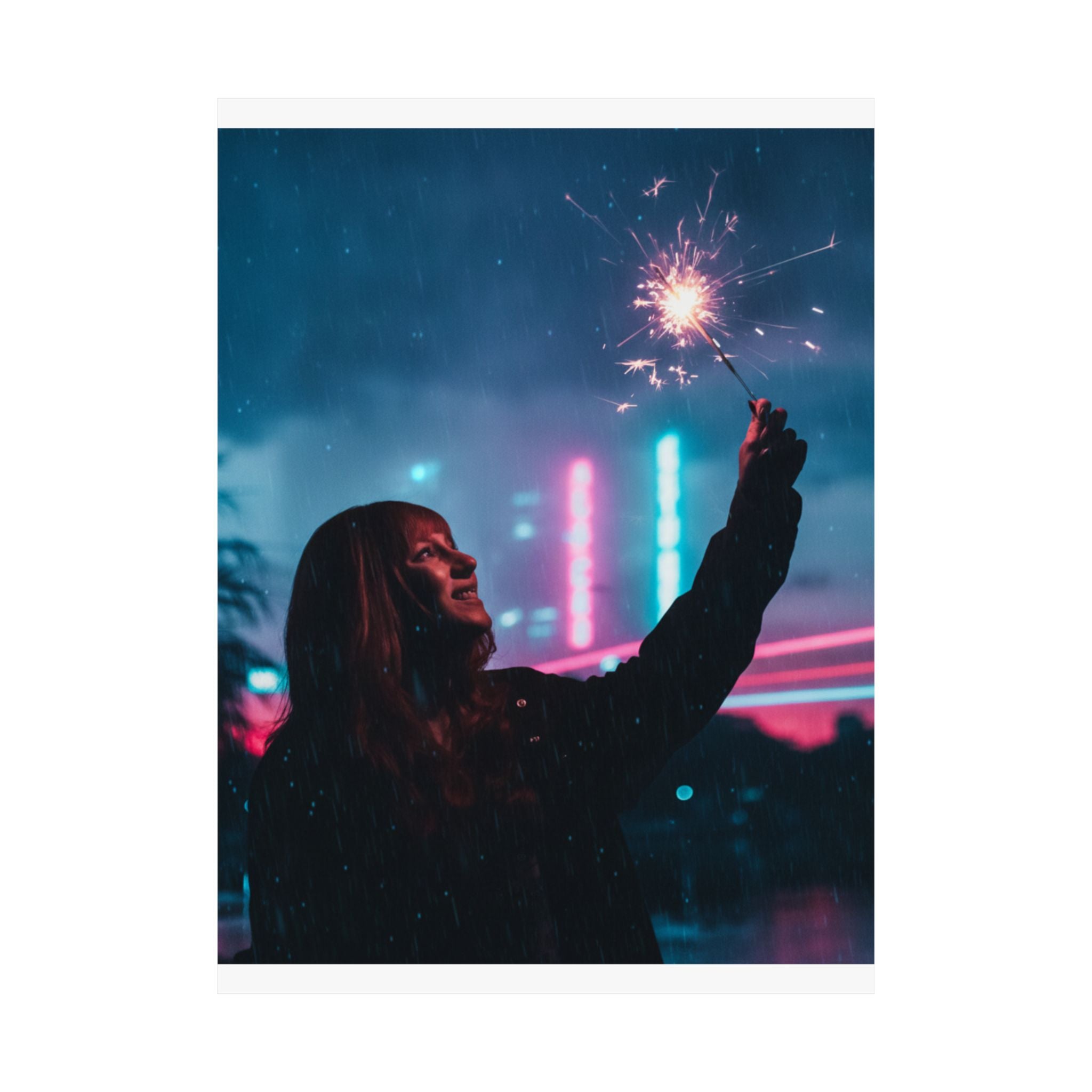 Neon Noir — Person — Matte Poster