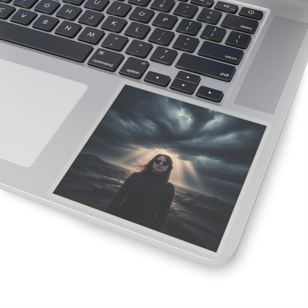 Dramatic Storm — Person — Kiss-Cut Sticker