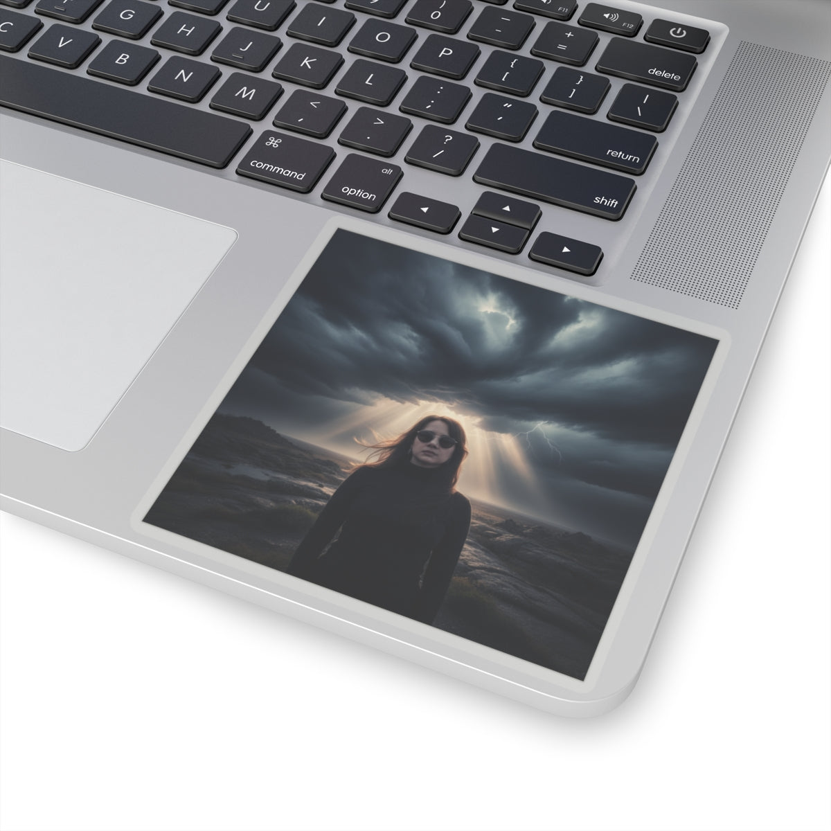 Dramatic Storm — Person — Kiss-Cut Sticker