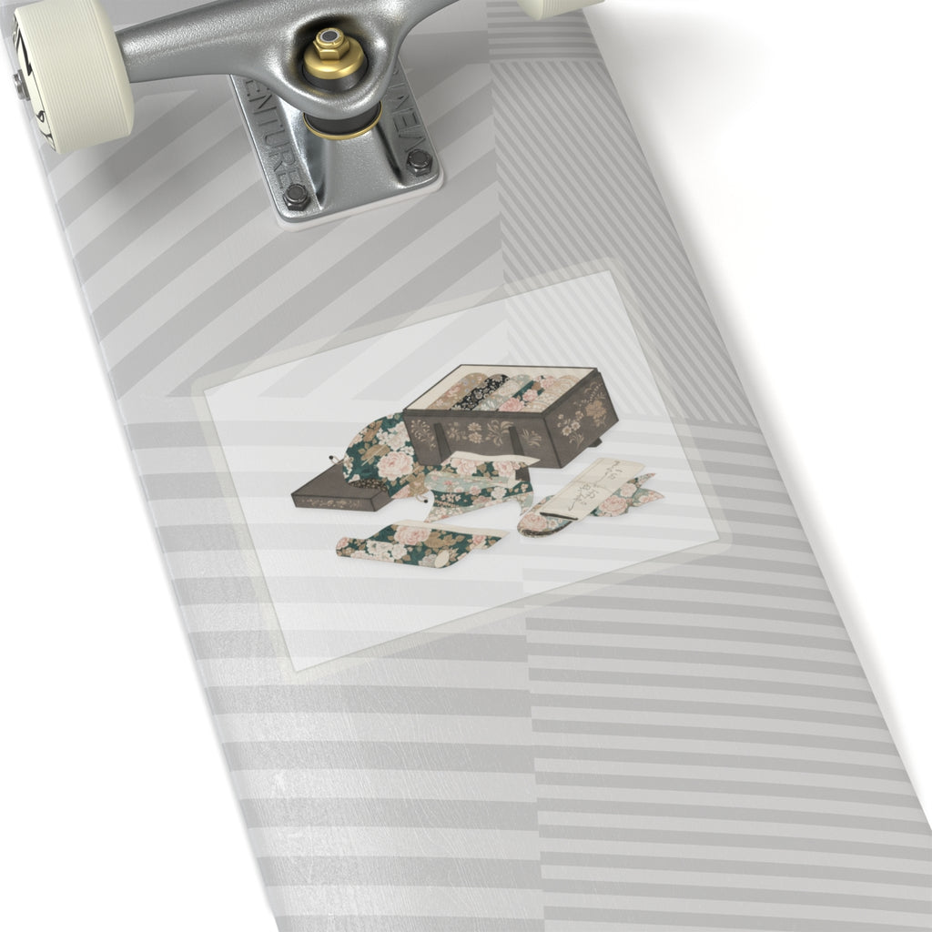 Ecommerce Main — Box With Draperies — Kiss-Cut Sticker