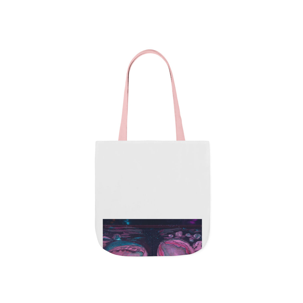 Neon Night Glow Agate Abstract Photo Canvas Tote Bag