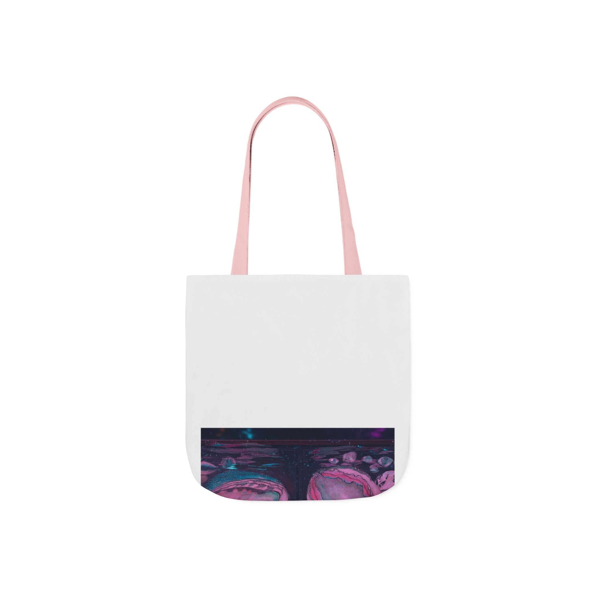 Neon Night Glow Agate Abstract Photo Canvas Tote Bag