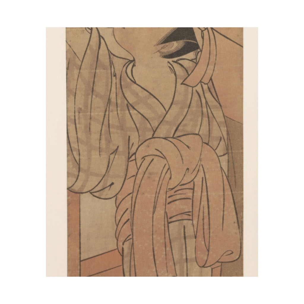 Ecommerce Main — Young Lady Toying With The Tassel Of Her Bed–Net While A Cat Plays At Her Feet — Matte Poster