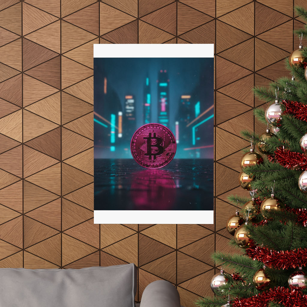 Neon Noir — Coin — Matte Poster