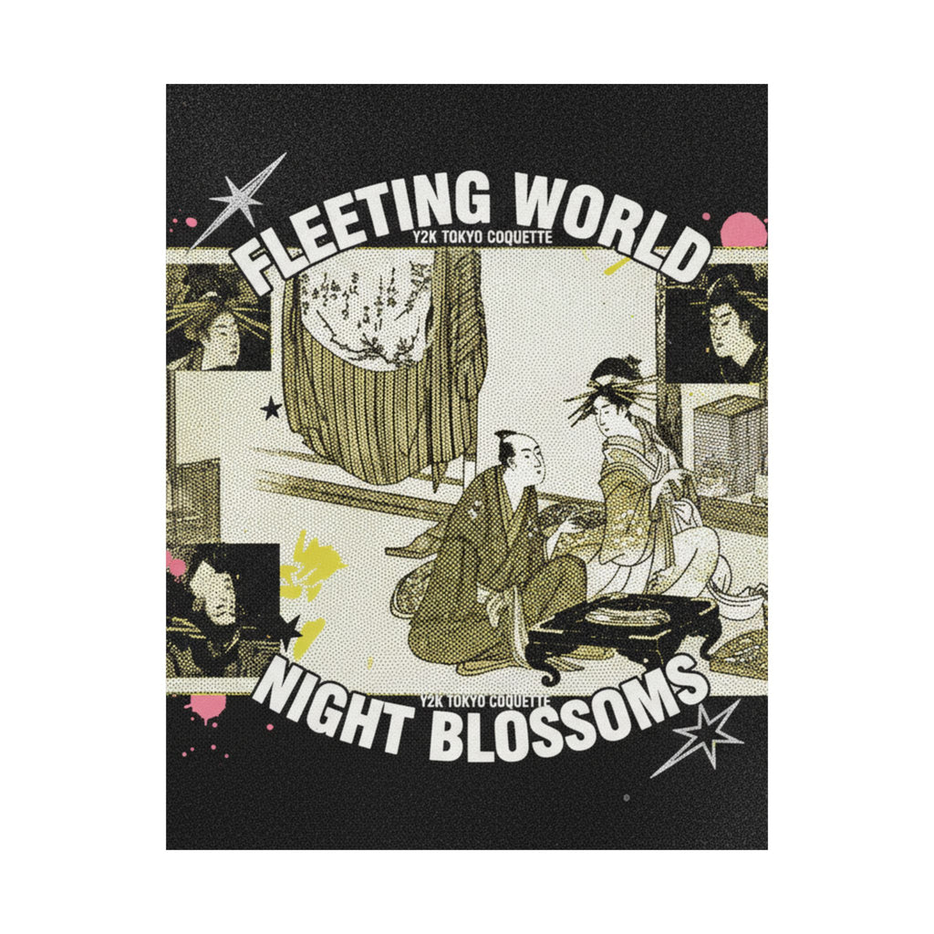 Streetwear Collage — Courtesan With Client Before A Tokonoma Alcove — Matte Poster