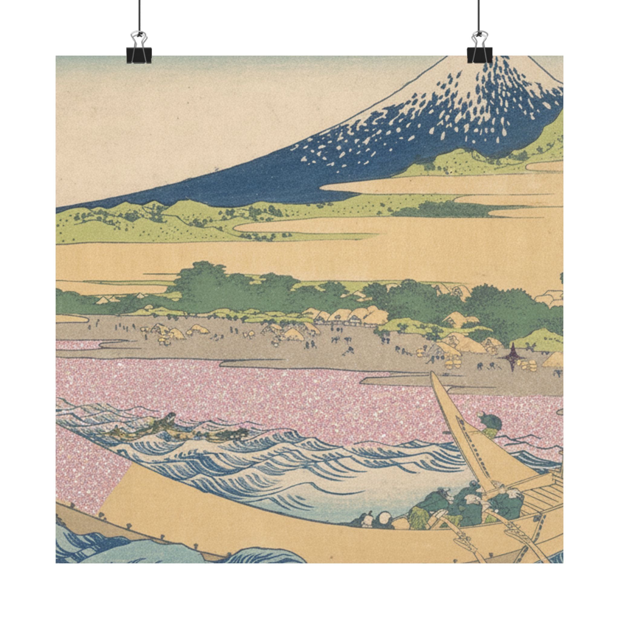 Scenic Nature — Tago Bay Near Ejiri On The Tōkaidō (Tōkaidō Ejiri Tago No Ura Ryaku Zu), From Th — Matte Poster